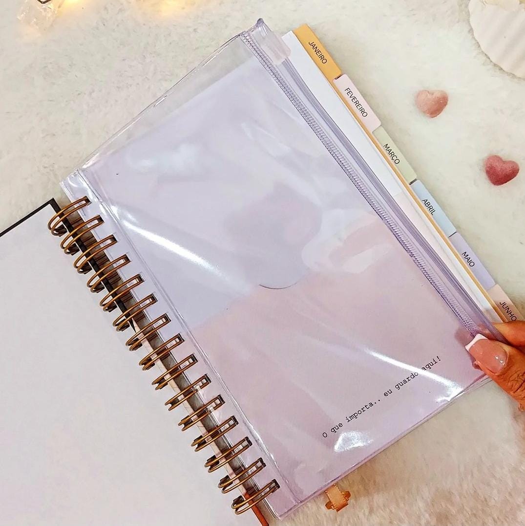 Bolsinho Plástico Zip A5